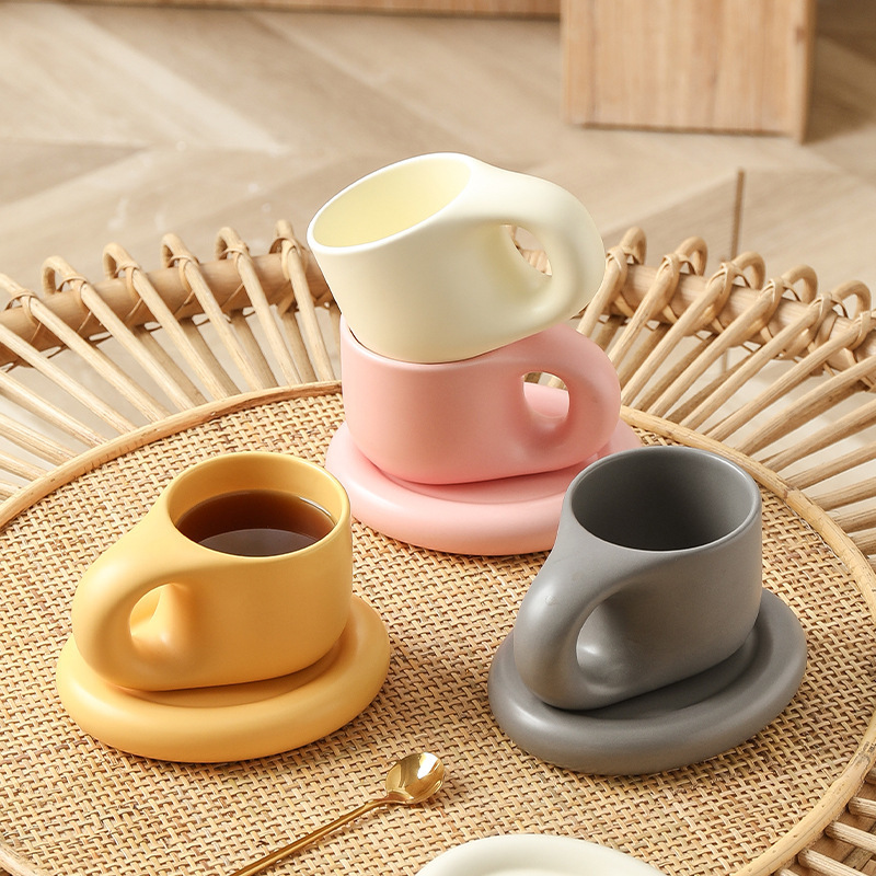 Wholesale Price Porcelain Tea Mug Ceramic Tea Mug And Saucer Set Coffee Mug Set Ceramic Cup And Saucer