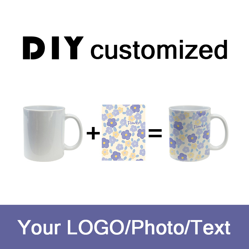 Wholesale Custom Logo 11 Oz Tazas De Sublimation White Blank Ceramic Mug  Personalized Mugs Ceramic Diner Coffee Mug