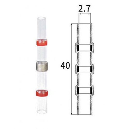 Hampool Electrical Waterproof Seal Heat Shrink Butt Terminals Solder Sleeve Wire Connectors