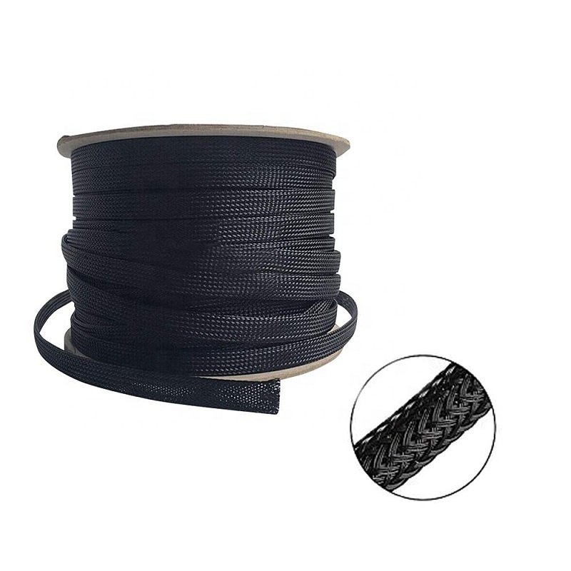 Hampool Good Quality Factory High Density Sheathing Braided PET Expandable Sleeve Braided Cable Sleeving