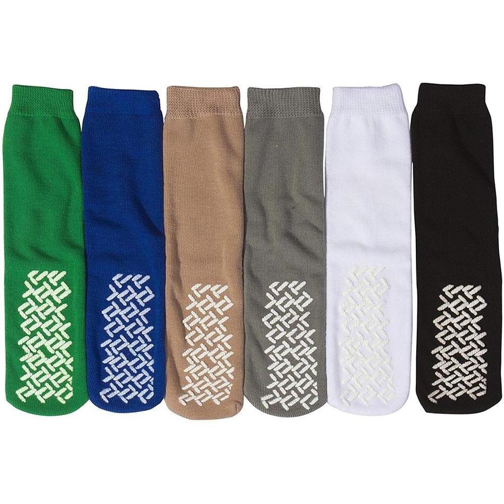 Breathable Wholesale custom adult women mens non slip hospital disposable socks