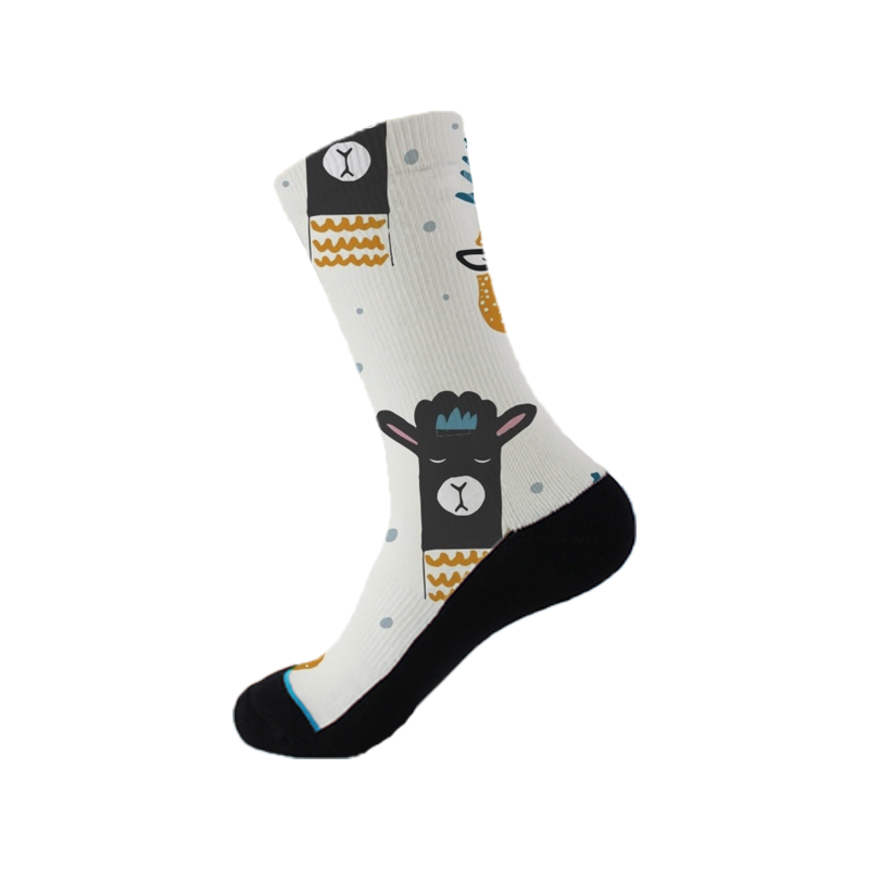 custom funny sublimation polyester socks blank