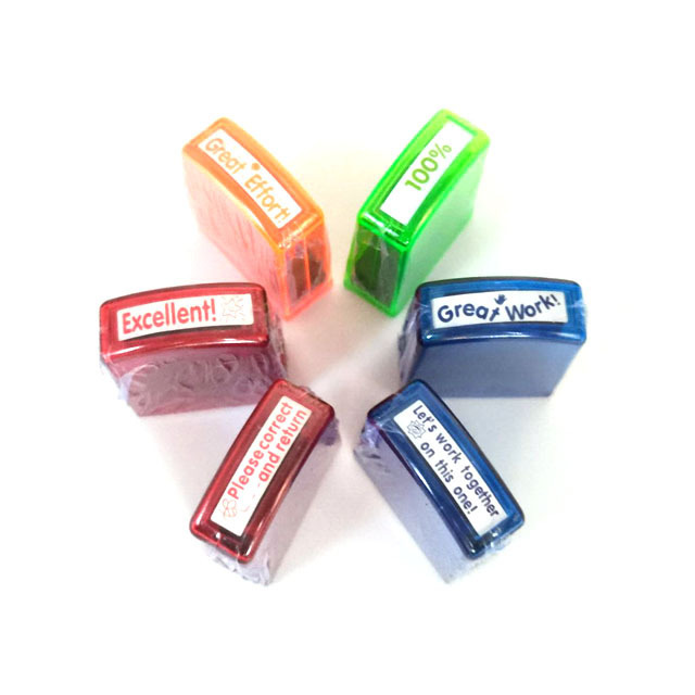 Universal Good Quality Multi-colored Plastic Flash Self-inking Stamp Custom