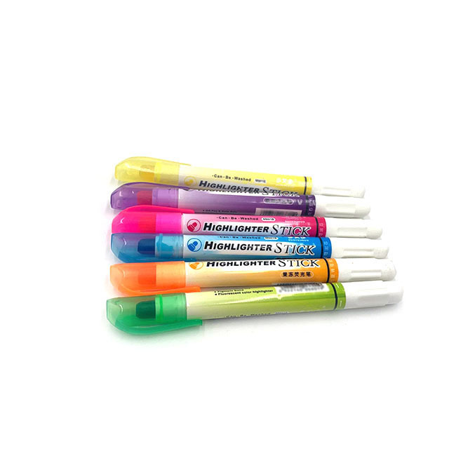 6 colors Dry highlighter bible highlighter set multi-colored stylus dry highlighter pens