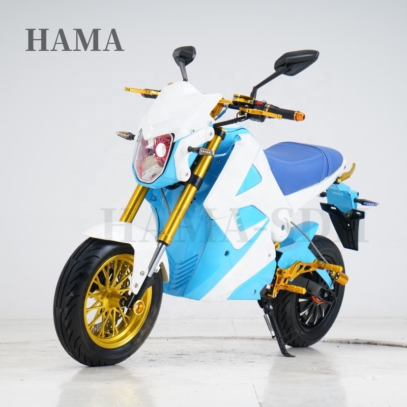 Wuxi high quality electric motorcycle 2000w lithium electric delivery scooter adult electric moped bike with 2 person seat