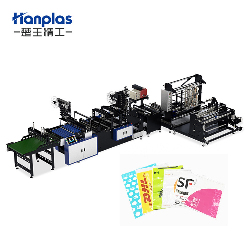 HP-CA Hanplas Automatic DHL Express PE Mailer Courier Bag Machine with Adhesive Tape Nylon Sealing Poly Bag Making Machine