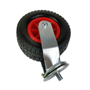 8" inch 3.50-4 wheelchair rubber wheel solid small tire pu foam flat free caster wheel on sale