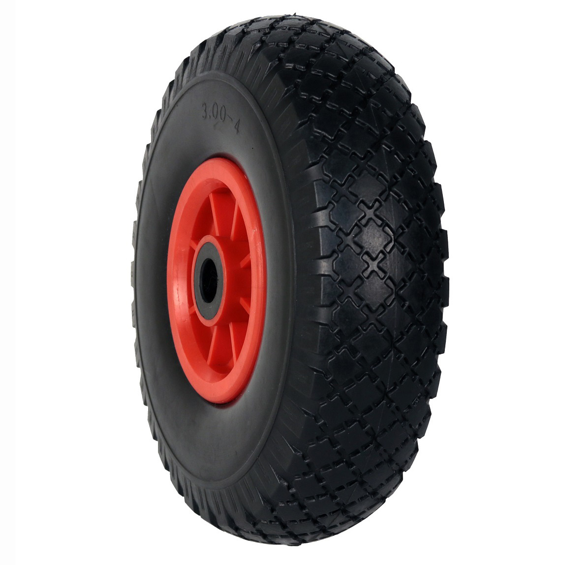 HKT1446 wholesale rubber Foam Flat Free PU Wheels for lawn and garden tool carts 10 inch solid PU polyurethane tires