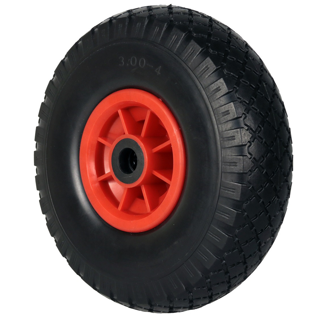 HKT1446 wholesale rubber Foam Flat Free PU Wheels for lawn and garden tool carts 10 inch solid PU polyurethane tires