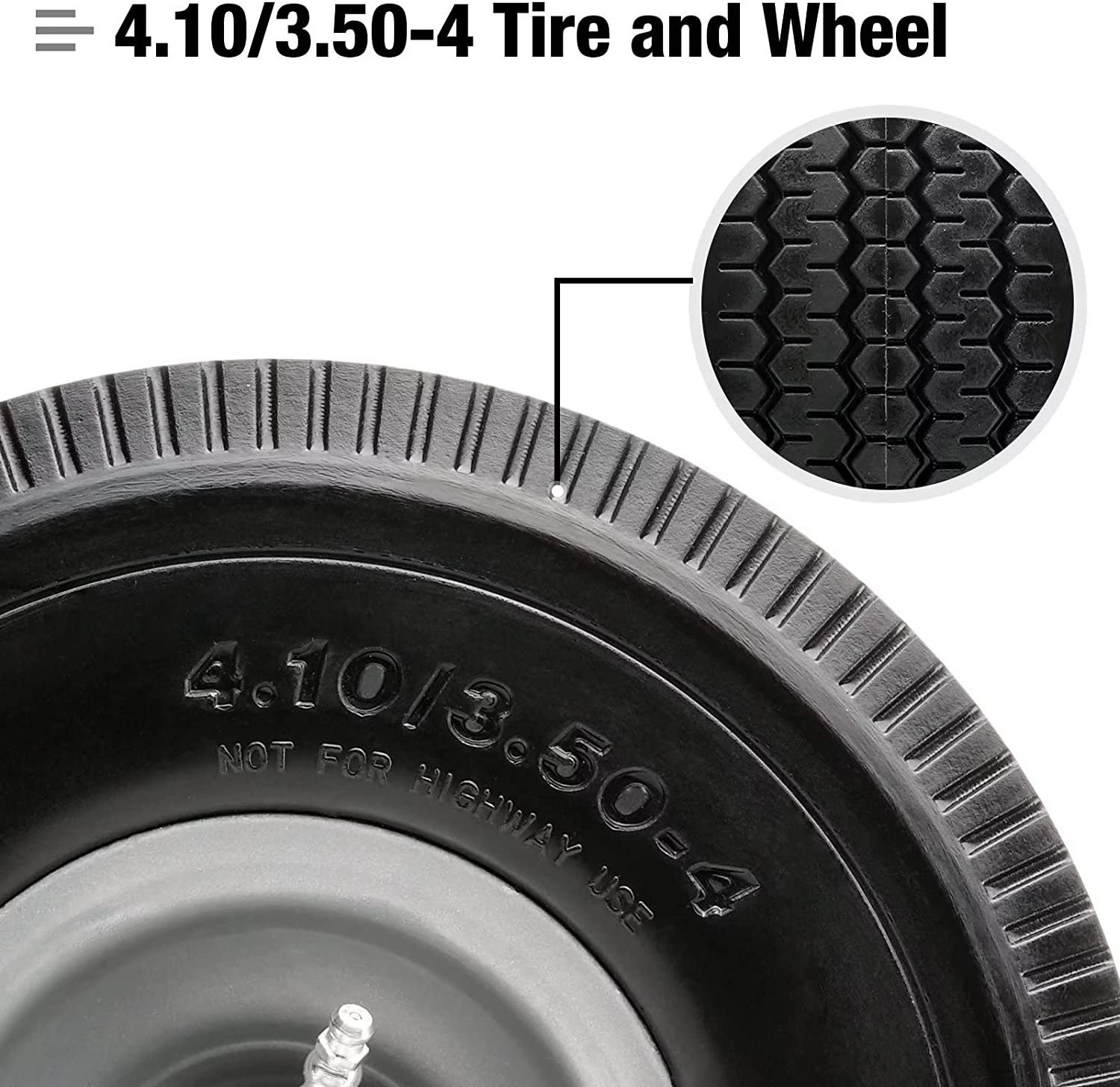 HTK1165 wholesale 4.10/3.50-4 Air Less Tires 10