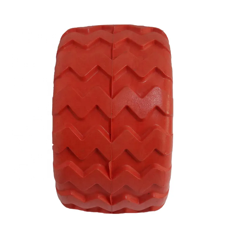 HKT1256 wholesale  offroad and street pattern wide 9mm plain bearing 7inch camping trolley cart tires beach cart pu foam wheel