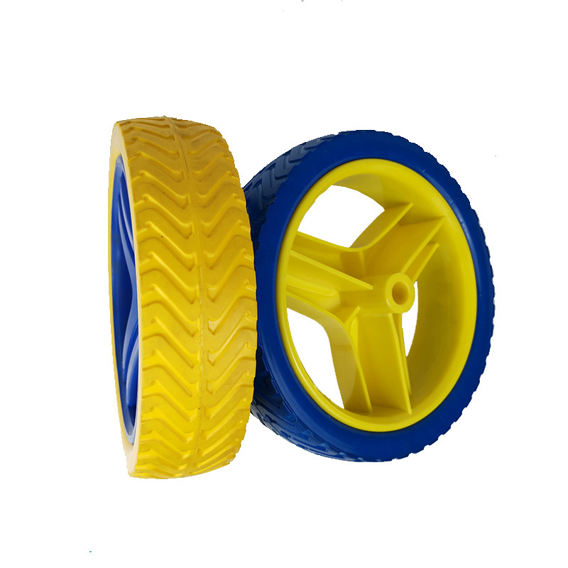 10 inch plastic pushing shopping trolley cart wheel eva foam tire for baby pram umbrella stroller