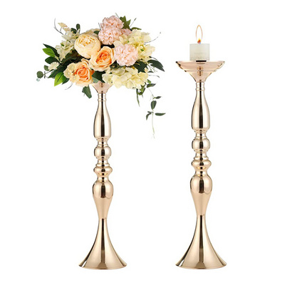 Silver White Wedding Flower Stand Vase Holder Centerpieces For Road Lead Candelabra, Gold Tall Candle Holder for Tables Wedding