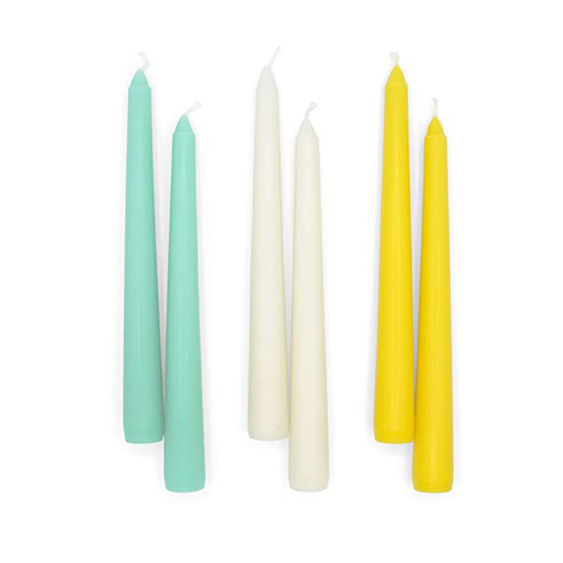 Unscented  Long Lasting Burning Natural Beeswax Taper Candles, Handmade Smokeless Light Honey Scent Beeswax Pillar Candles