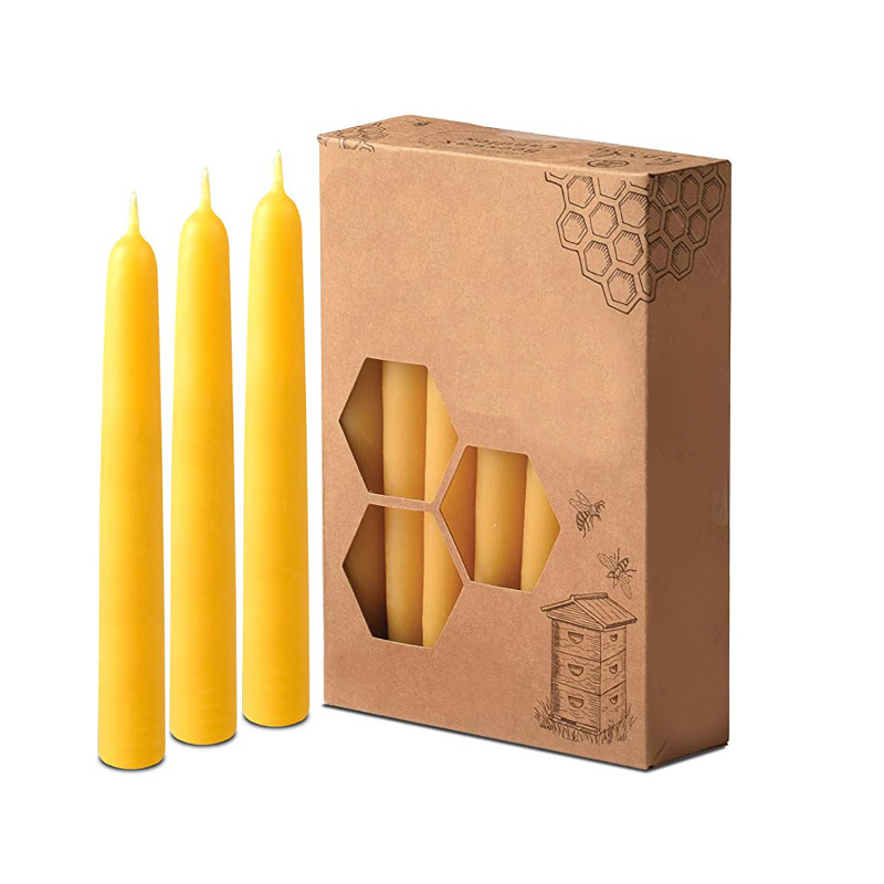 Factory Customize Handmade Unscented Natural Beeswax Pillar Candles,Wholesale Smokeless Light Honey Scent Beeswax Pillar Candles