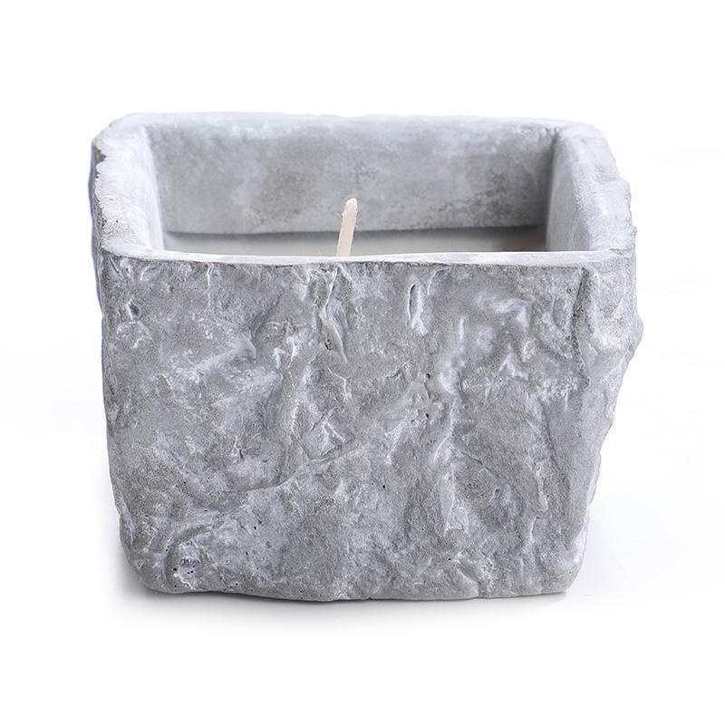 Cement Concrete Stone Design Candle Jar For Candle Making, Wholesale Custom Empty Nordic Concrete Frosted Candle Jars