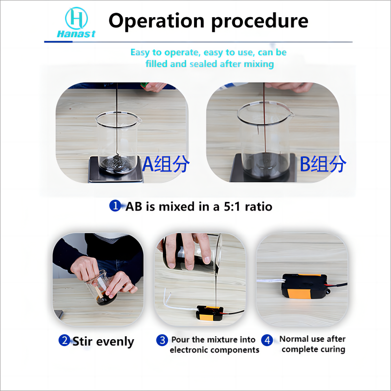 Epoxy Potting Compound Waterproof  Epoxy Potting Resin Black AB Glue for Electronics Wire  Cable Encapsulation Insulation