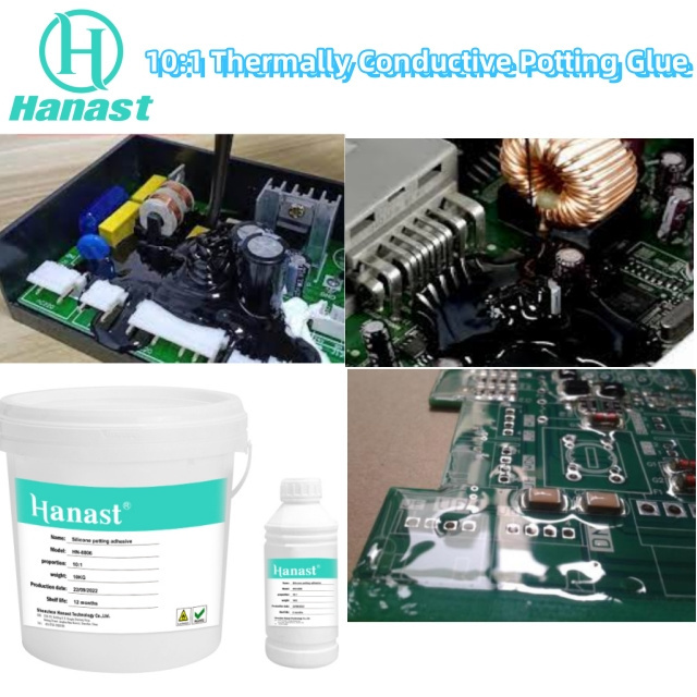 Hanast Factory Black Electronic Potting Ab Glue, Heat Proof Resin Epoxy For Potting And Casting