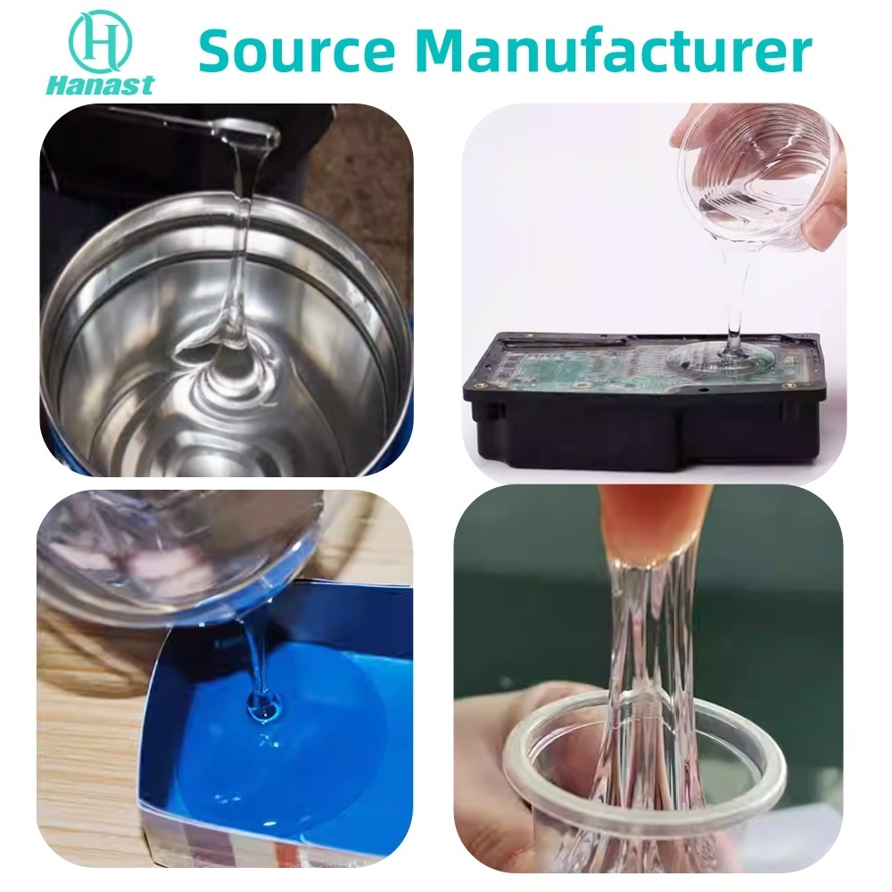 PCB CPU LED HEPA Filter Air Filter Sealing Food Medical Grade Potting Silicone Gel RTV 2 Soft Jelly Liquid Silicone Rubber Glue