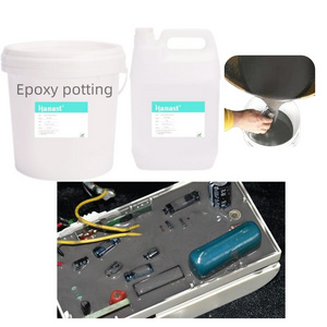 Hot Sale Waterproof Insulation Potting Moisture-Proof Sealing High Hardness Black LED PCB Epoxy Resin Potting Compound  AB Glue