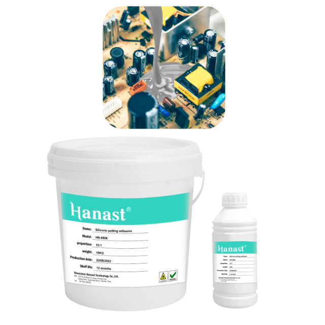 Hanast 10:1 Potting Compound Insulation Moisture-proof Potting AB Glue Black Two-component Silicone Adjustable Customization