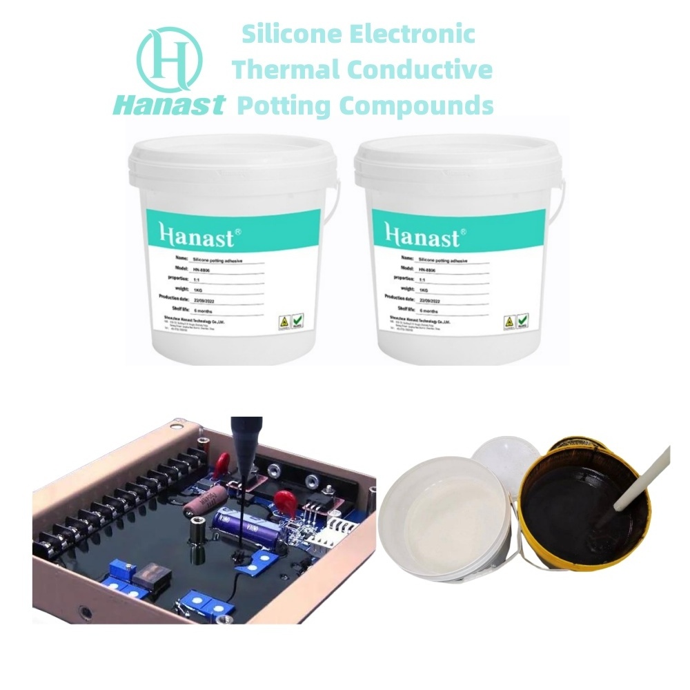 Factory direct sales 1:1 PCB LED battery electronic components thermal conductive silicone AB glue sealing potting compound