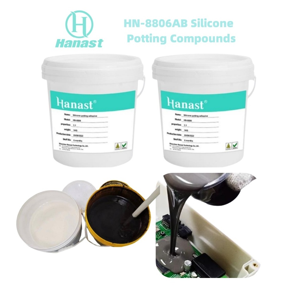 2 Components 1:1 Silicone Gel Adhesive Sealant Flammable Electronic Potting Adhesive AB Glue For Electronic Components LED PCB