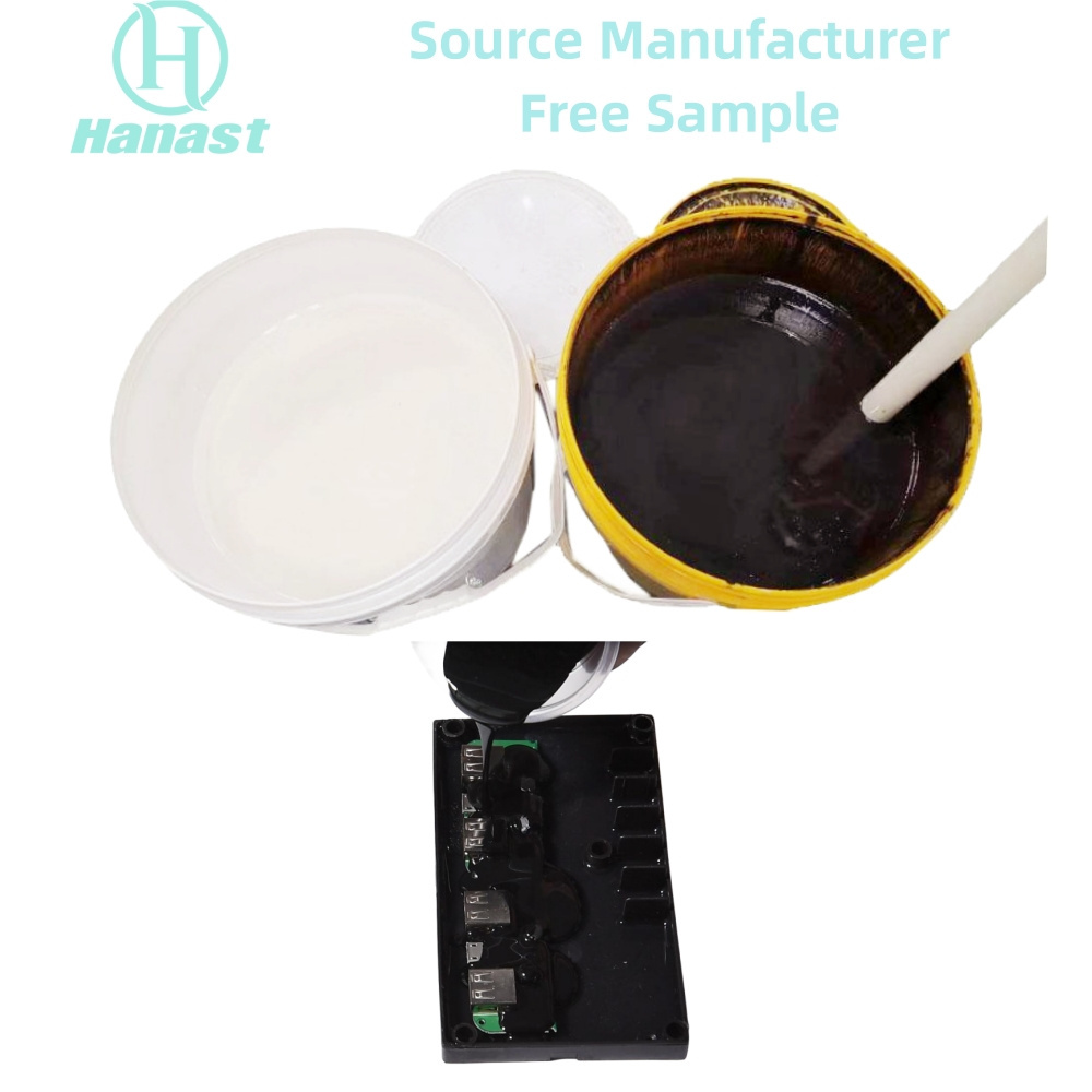 Potting Glue For Electronic Black Epoxy Resin, Two Component High Thermal Conductivity Potting Compound Silicone