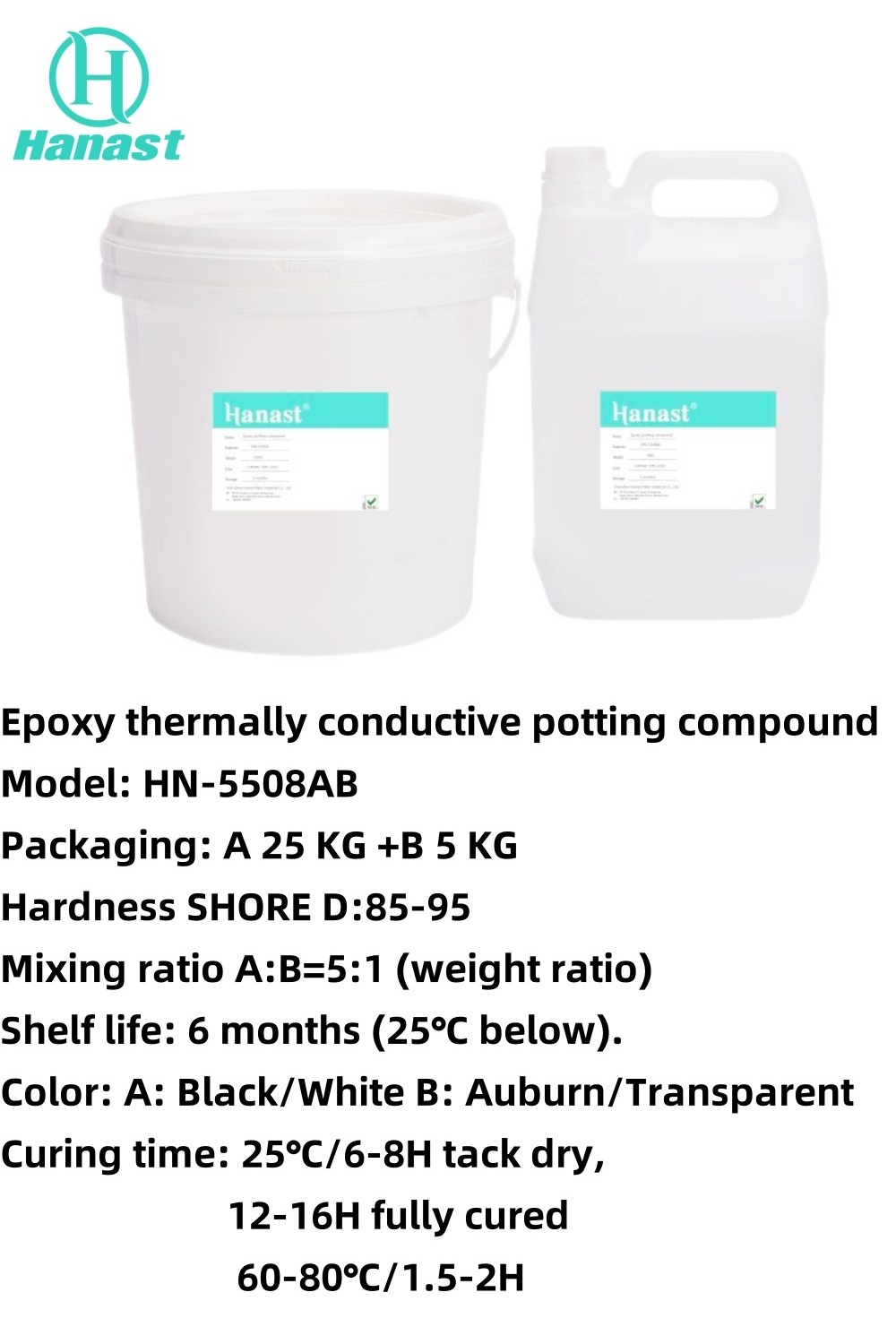 Potting Glue For Electronic Black Epoxy Resin, Two Component High Thermal Conductivity Potting Compound Silicone