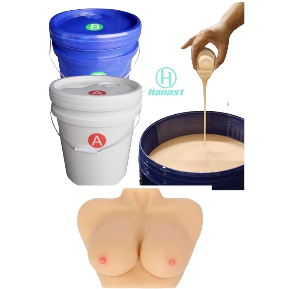 Hanast Mold Silica Gel RTV 2 Liquid Silicone Rubber for  Life Simulation Artificial Female Skin