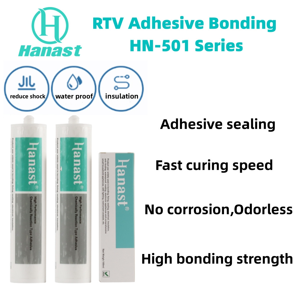 Hanst 501 Bonding plastic metal ABS ceramic rubber material sealing insulation silicone adhesive ketoxime type RTV silicone glue