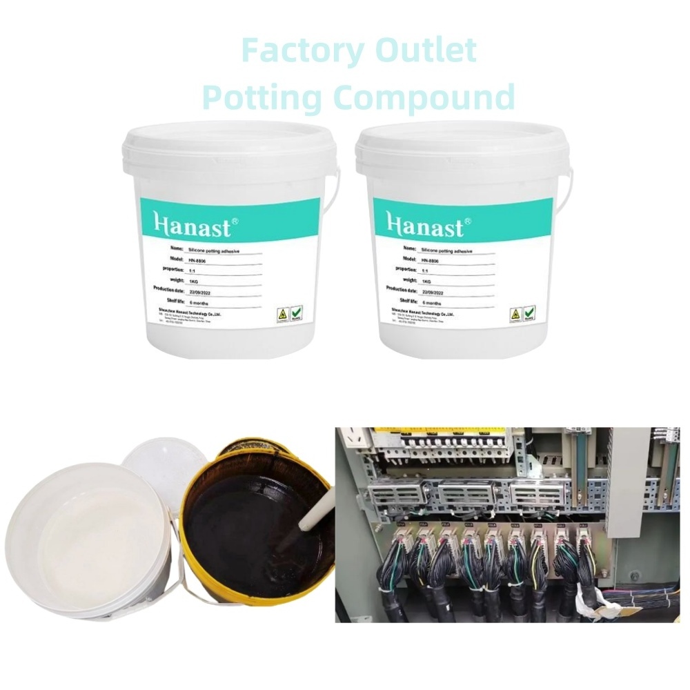 Silicone for Electronic Potting Component Low Viscosity RTV for Electronic Ballasts Power Supplies Grey Liquid Potting Compound