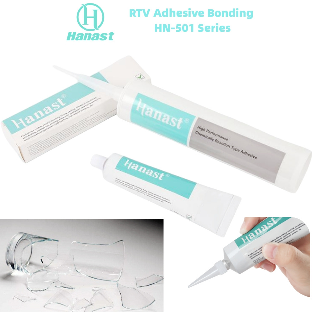 100 Silicone Adhesive Sealant  High Temp Resistance RTV Silicone Rubber Glue For ABS Metal Glass PCB Board Plastic