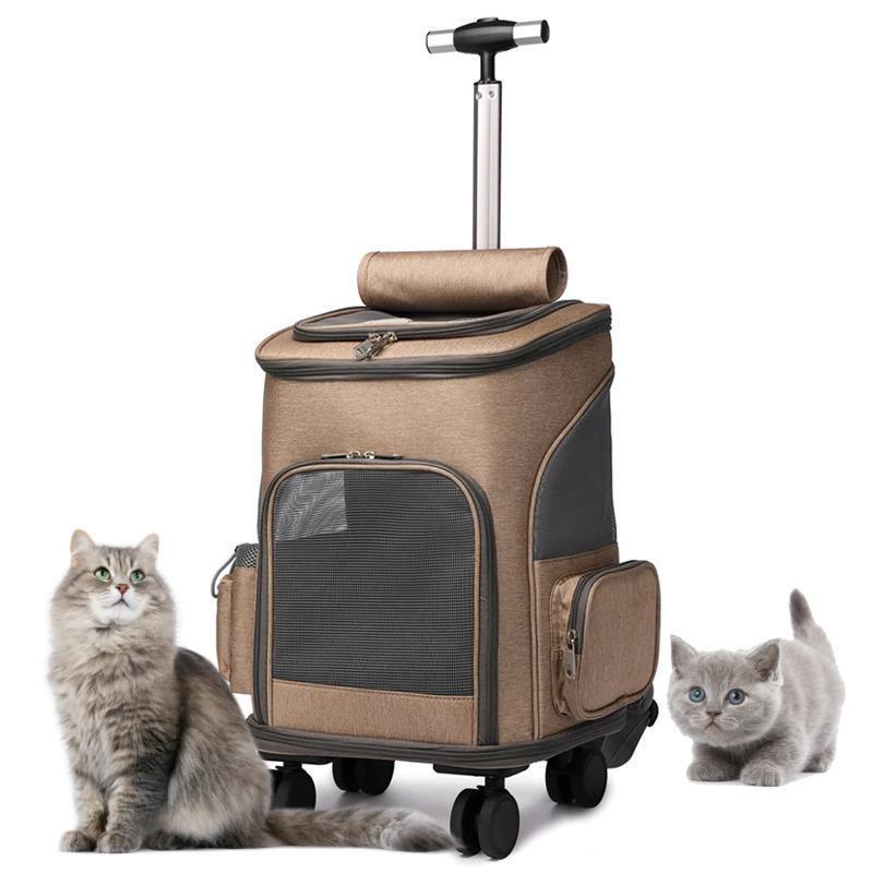 Best Selling pet stroller with detachable carrier Weekend Oxford Removable Rolling Wheels Trolley Dog Travel Bag