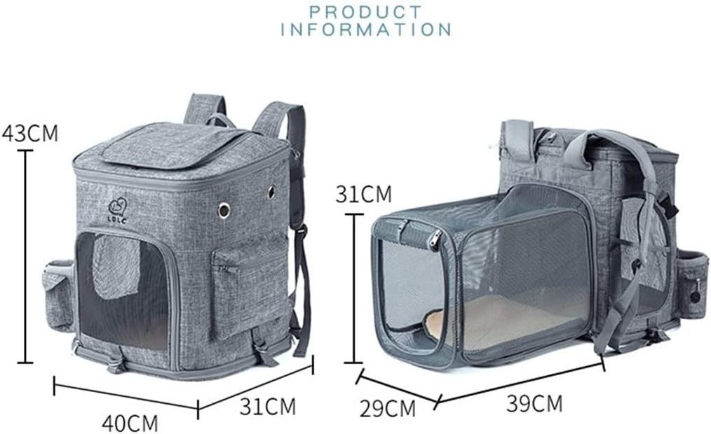 Pet Travel Carrier Bag for Cats Small Dogs Up to 22Lbs extension pet bed room Amazon Going Out cat backpack Breathable foldable