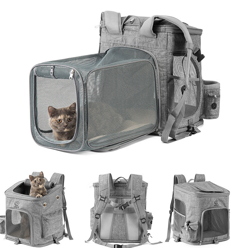 Pet Travel Carrier Bag for Cats Small Dogs Up to 22Lbs extension pet bed room Amazon Going Out cat backpack Breathable foldable