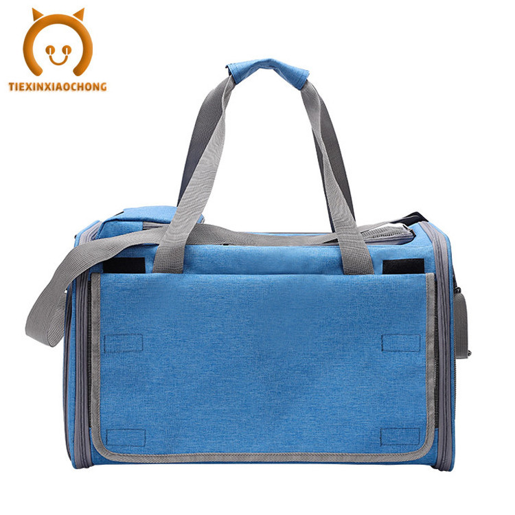 Temu 2024 hot selling pet travel bag backpack tote bag for dog and cat Oxford Weekend cat carrier tote bag