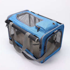 Temu 2024 hot selling pet travel bag backpack tote bag for dog and cat Oxford Weekend cat carrier tote bag