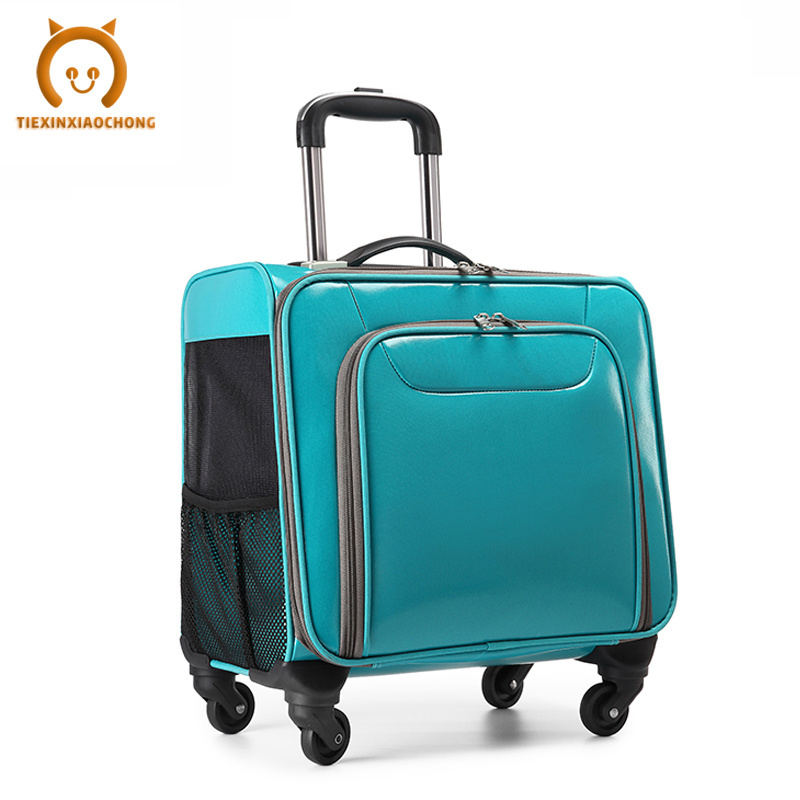 Pet trolley case out portable cat luggage car dog cage Shiba Inu Corgi portable check large air box