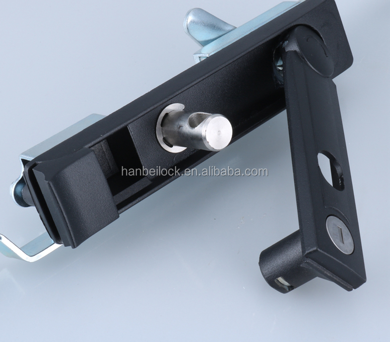 MS801 High-voltage black powder coated distribution box door lock rod latch