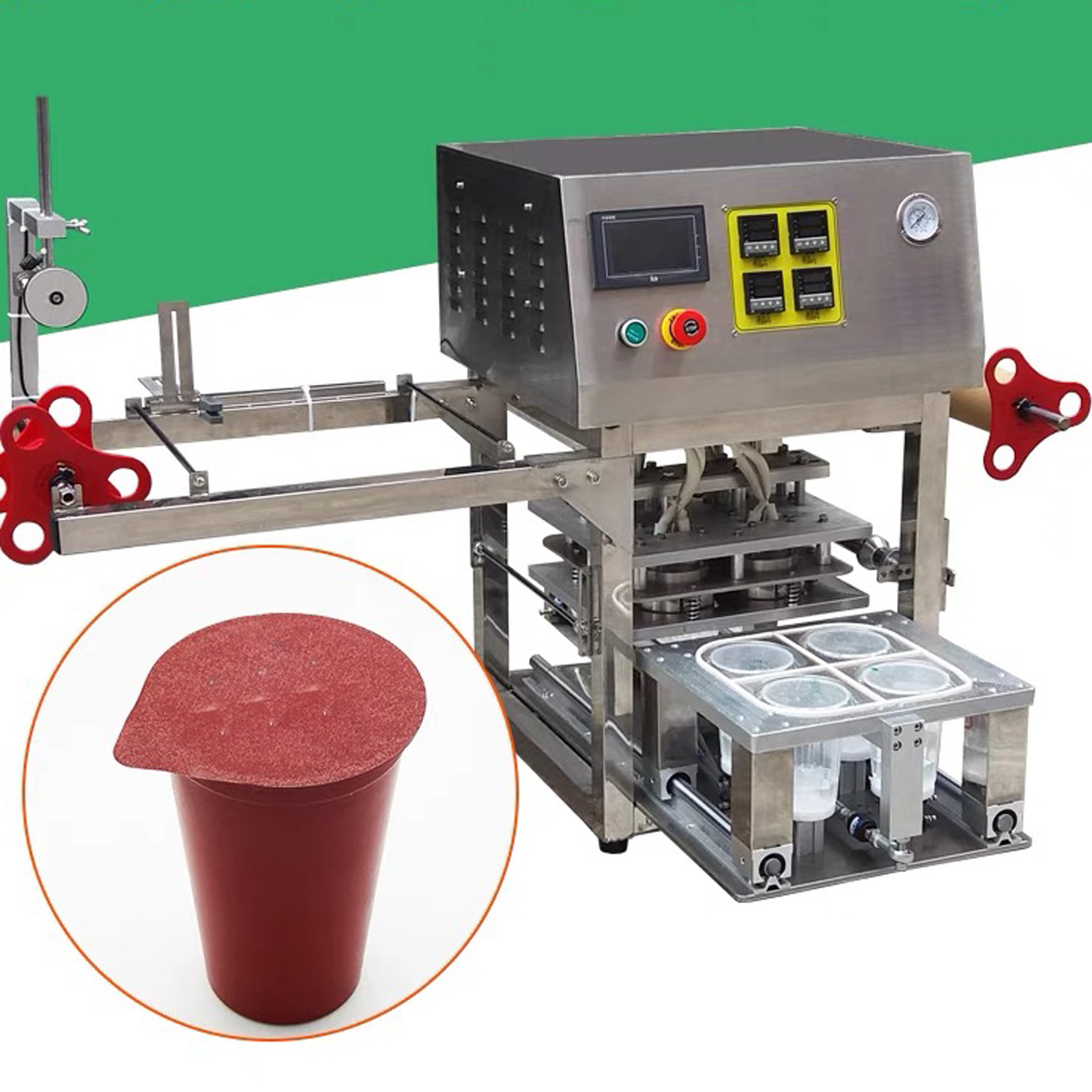 Full Auto Type Plastic Cup High Quality Table Top Bubble Tea Sealer Sealing Machine