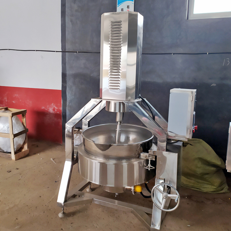 Industrial Semi automatic Sauce Mixer Planetary Stirring Large Automatic Gas Heating Jacketed Cooker Kettle