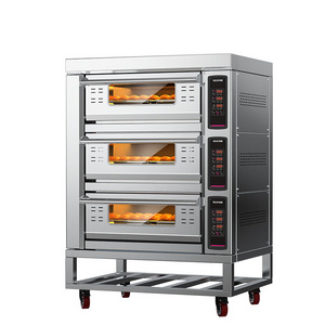 Commercial Baking Equipment 2 deck 4 tray Gas Electric Bakery Bread Deck Oven for Cake Pizza