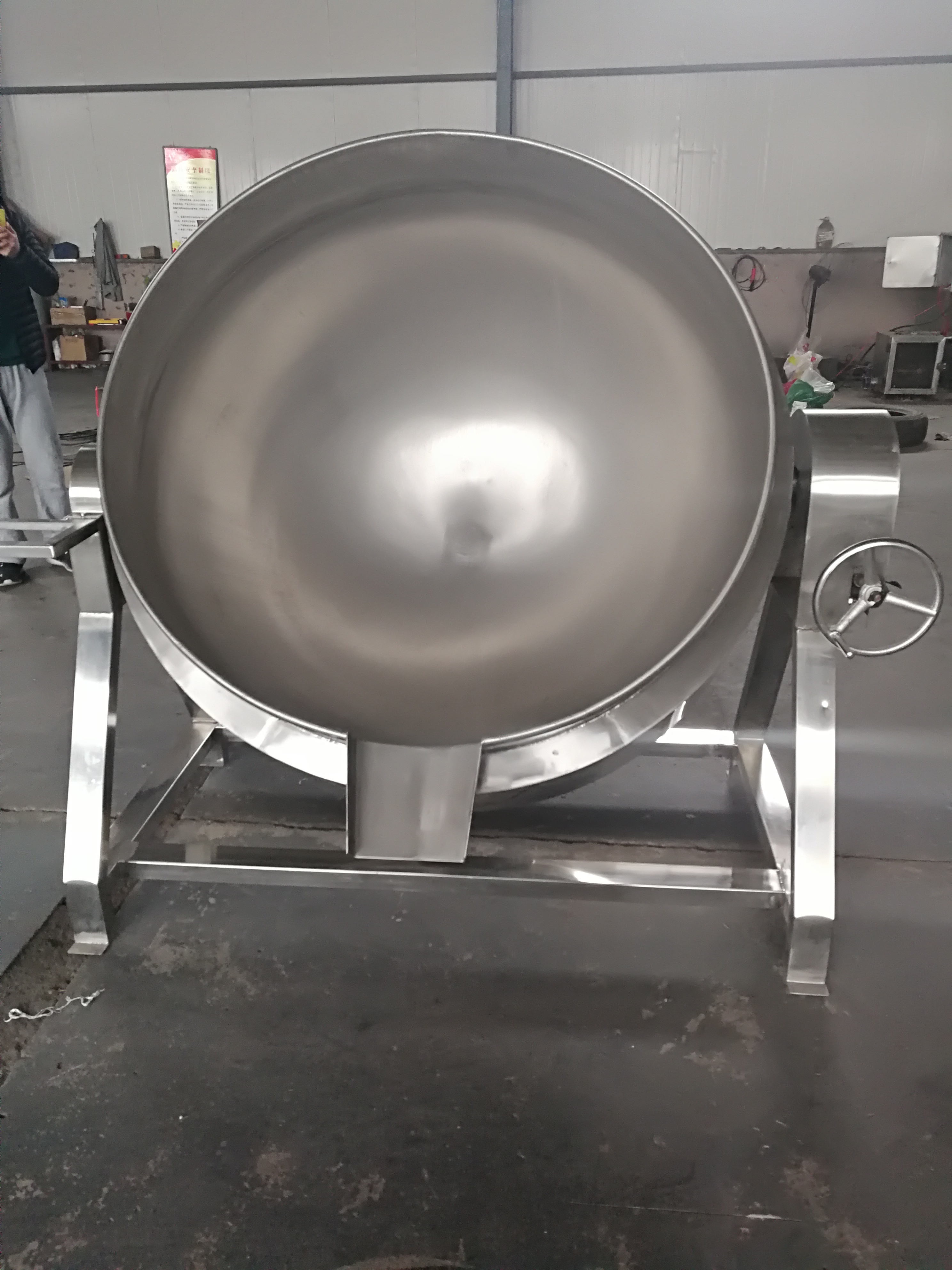 Stainless Steel 50L- 600L industrial jacketed kettle with agitator sanitary porridge soup boiler mixing cooking jacketed kettle