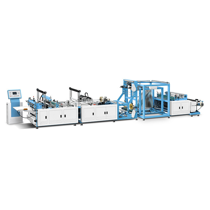 Automatic Non-woven Standup Box Bag Making Machine with Online Handle Thermal Bonding 5-in1