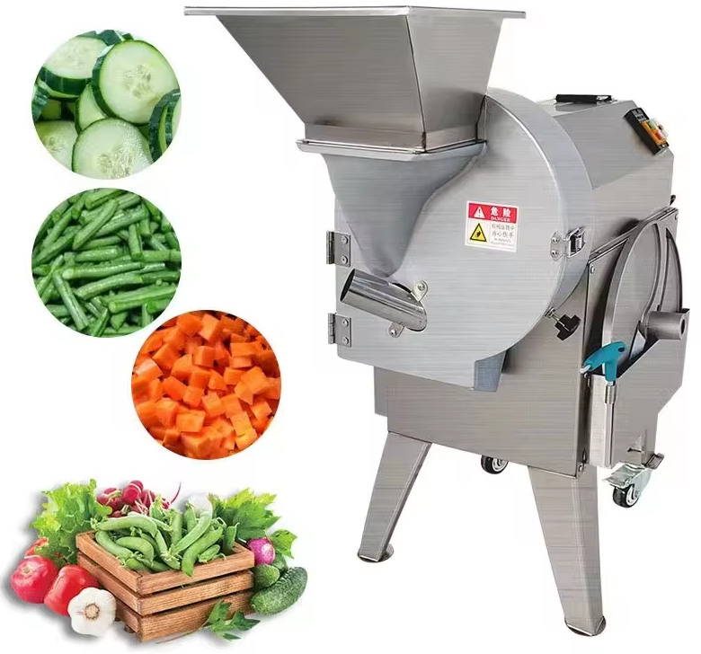 Commercial Multi functional Fruit Vegetable Cutter Slicing Chips Chopper Slicer Dicer Machine Ginger Carrot Cutting