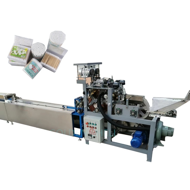 full automatic Surgical absorbent cotton swab making machine for hospital use Double-head Cotton Swab Machine