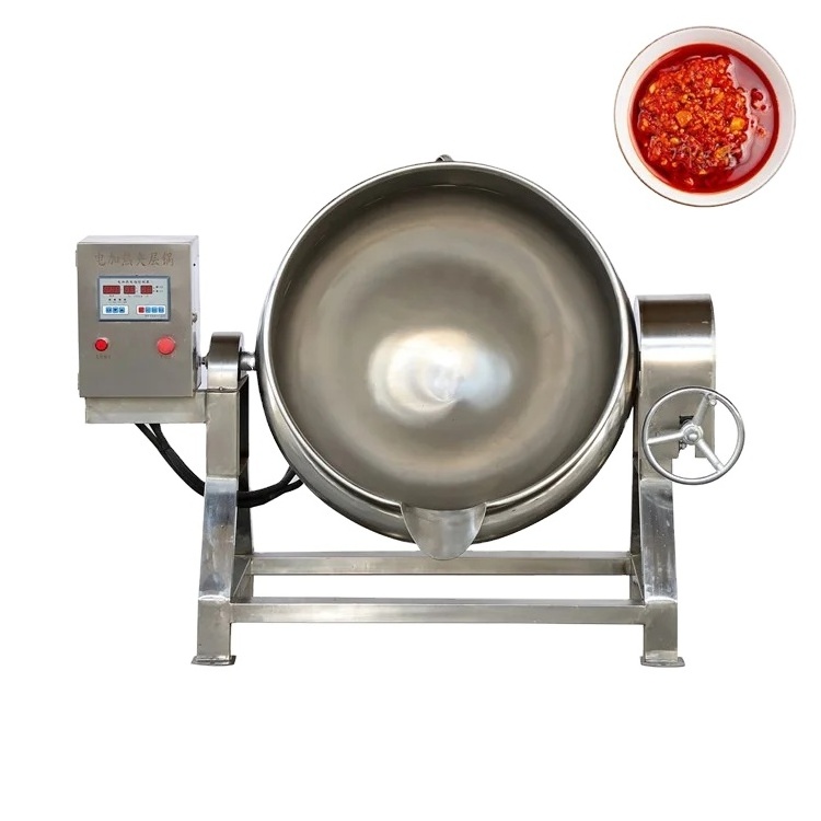 Stainless Steel 50L- 600L industrial jacketed kettle with agitator sanitary porridge soup boiler mixing cooking jacketed kettle