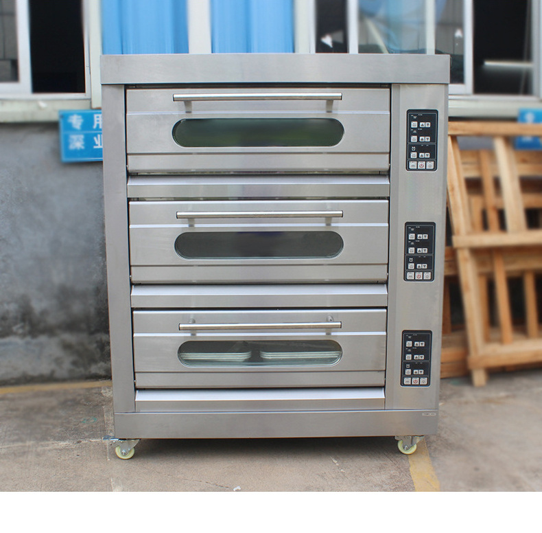 Industrial 2 layers 4 trays gas bread baking oven electric cookie biscuits cake oven pizza baking oven