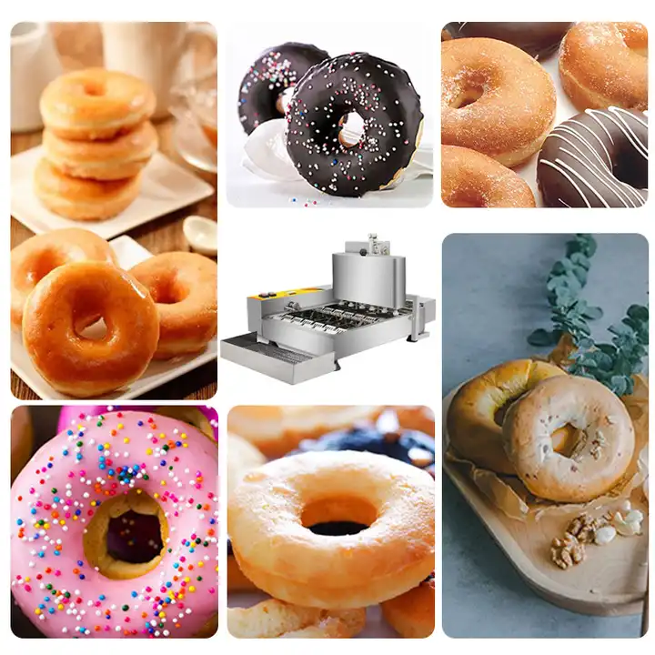 Commercial High Quality Automatic Non-stick Donuts Maker 5 Doughnuts Making Doughnut Machine For Bakery Dessert Shop